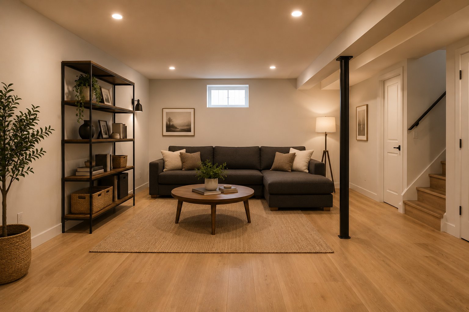 Basement renovation — finished living space